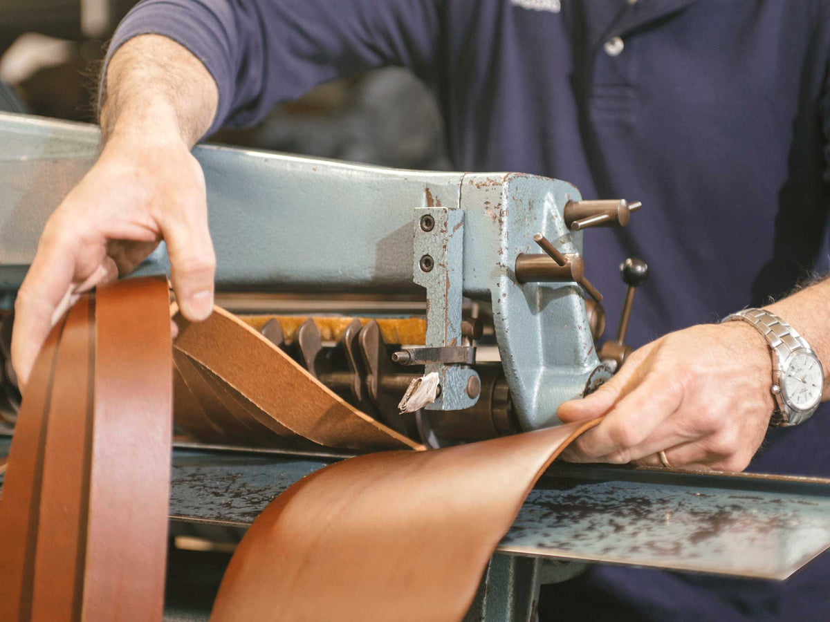 The making of an Anderson's leather belt