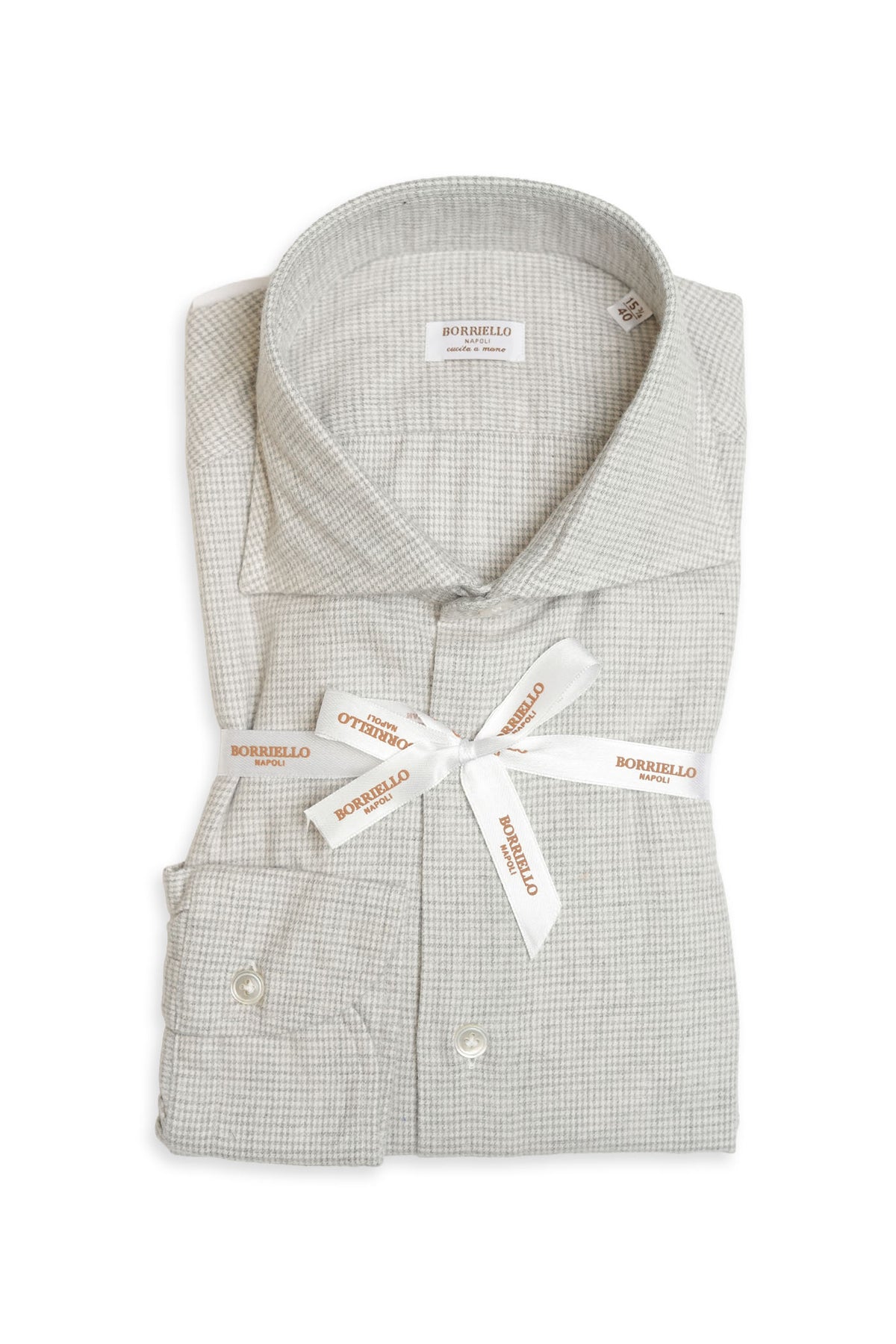 borriello micro check sport shirt