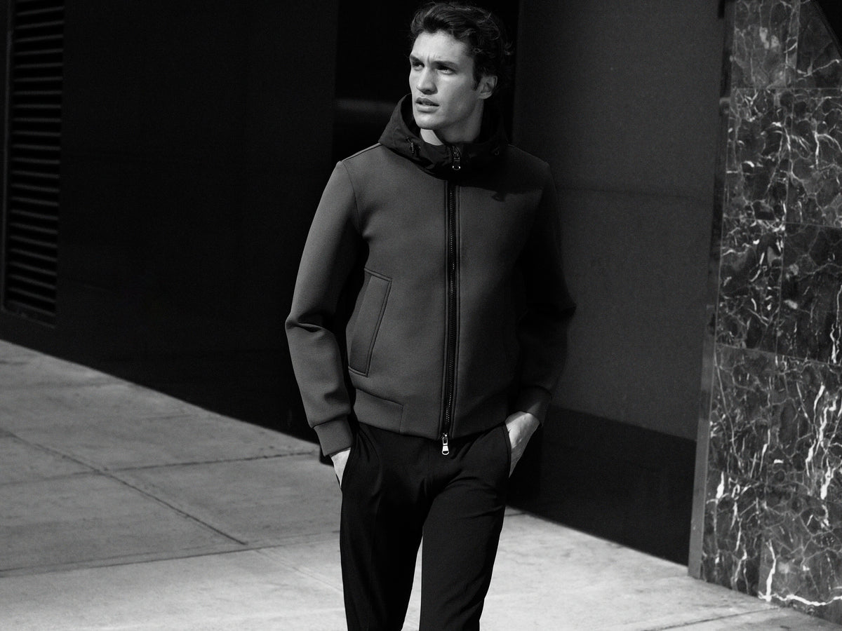 Black and white Bugatchi man