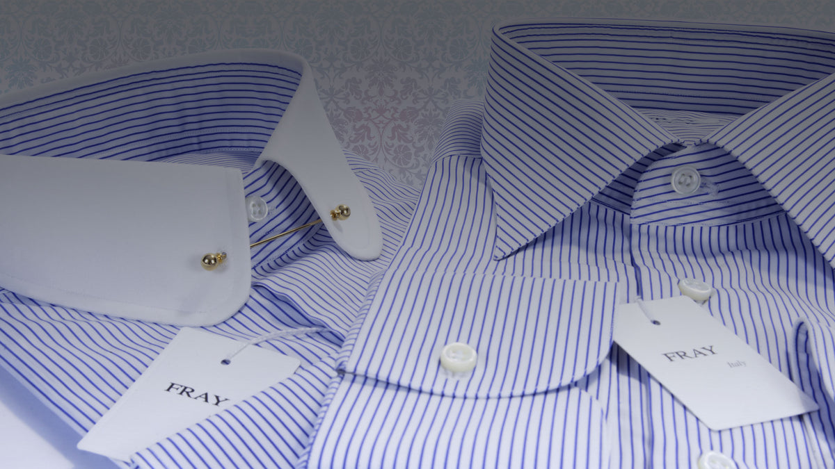 Fray blue striped dress shirts with tags