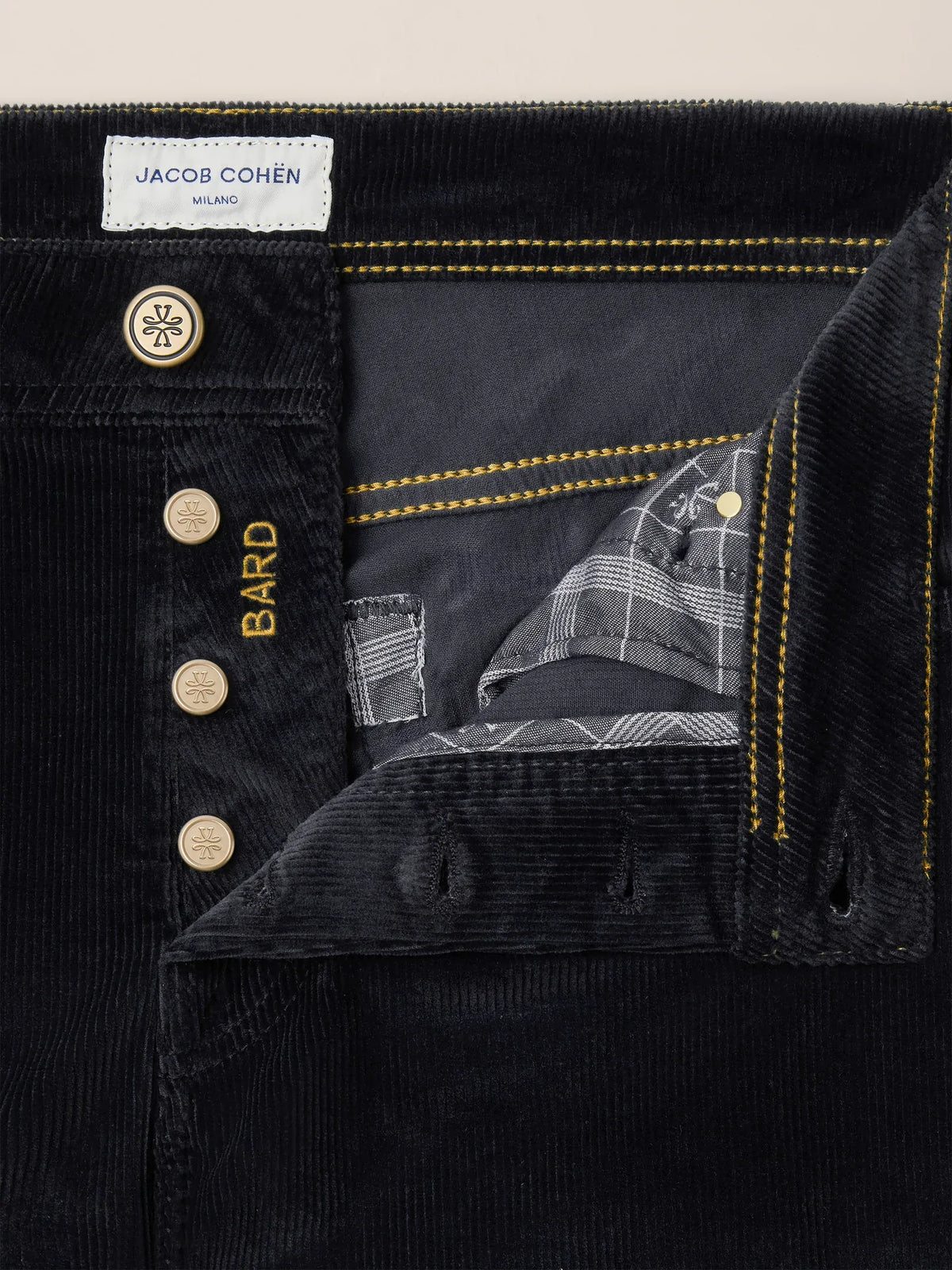 jacob cohen bard corduroy pants in midnight