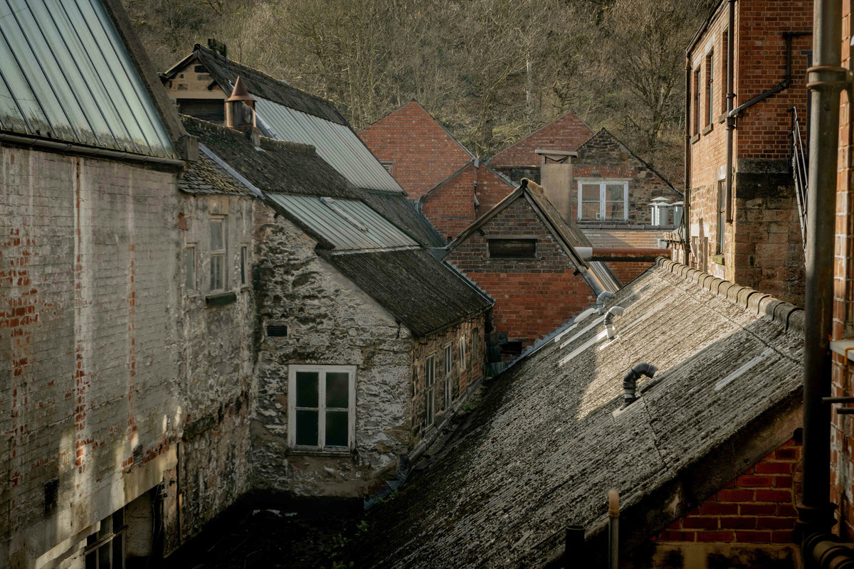 John Smedley Lea Mills factory rooftops