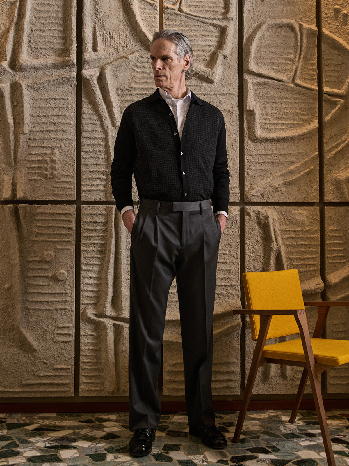 Man in Lardini tailoring