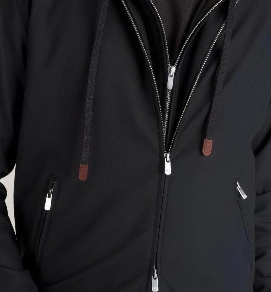 Marco Pescarolo jersey zip jacket fabric close-up