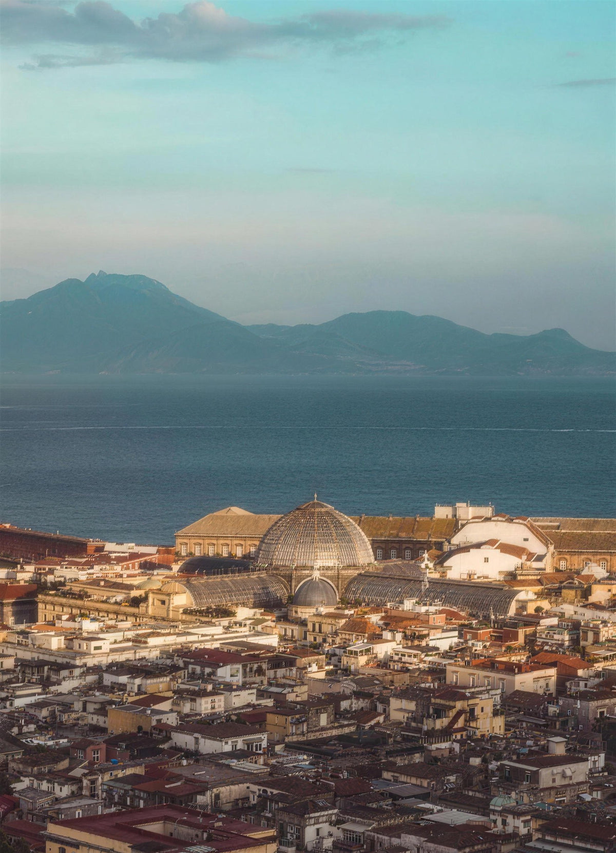 Naples skyline with the Galleria dome and the bay, home of Marco Pescarolo