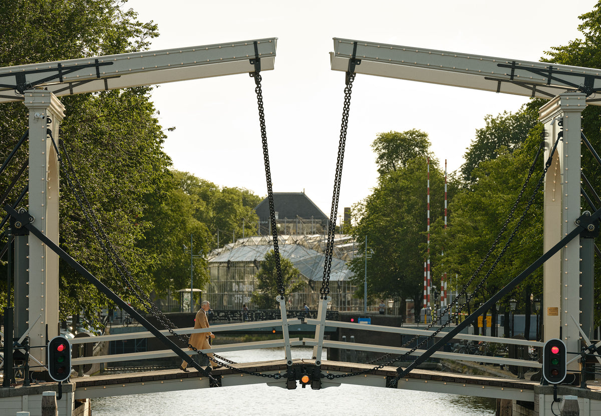 Drawbridge over an Amsterdam canal
